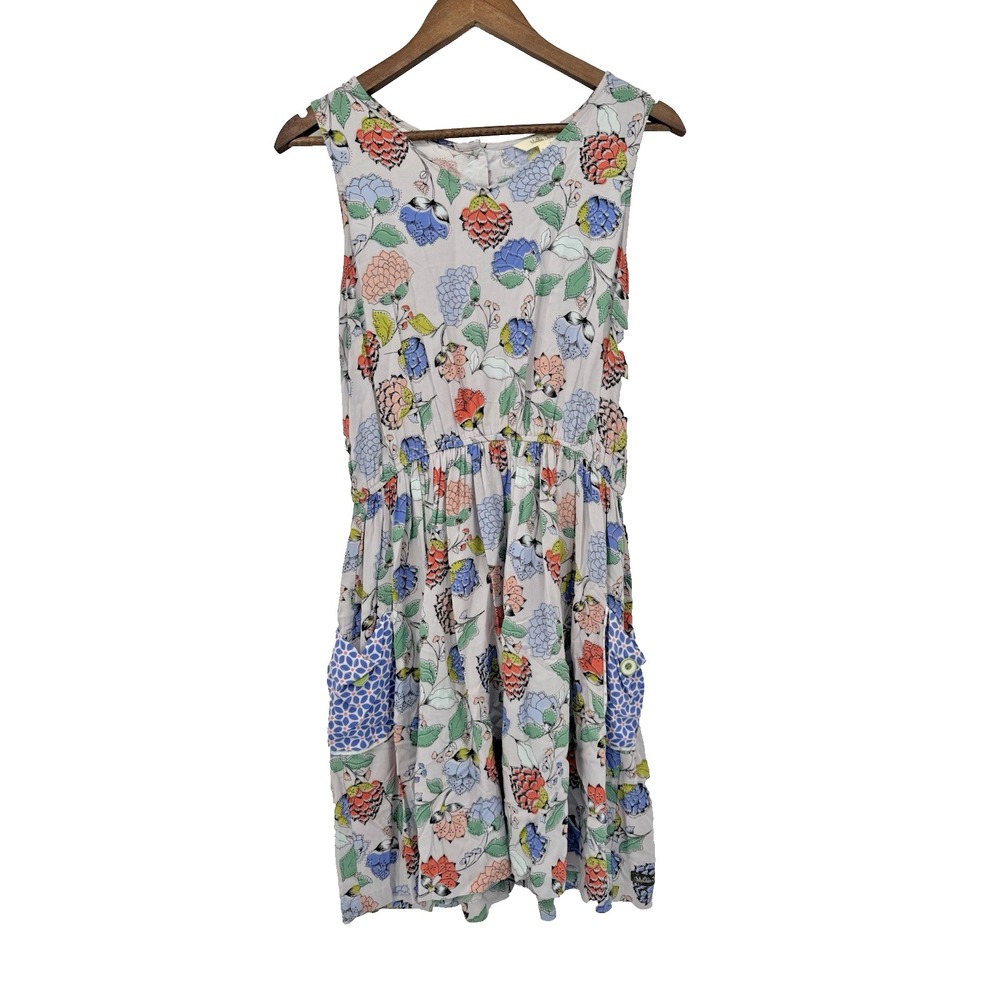 Matilda Jane In Full Bloom Dress Floral Sleeveless Buttons‎ Artsy Spring Cottage